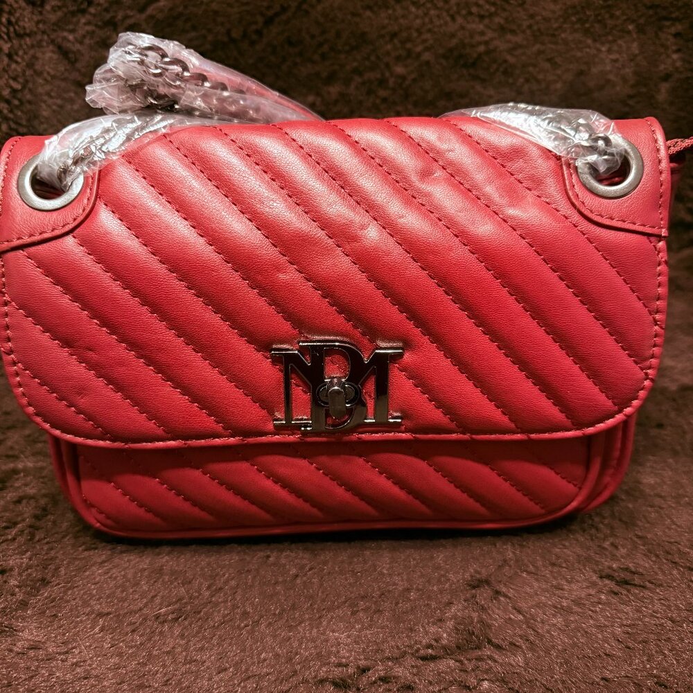 Badgley Mischka Brick Red Crossbody W/Logo Turn Lock NWT